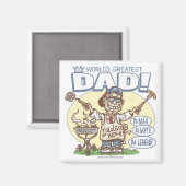 Aimant Le plus grand papa du monde (Recto/Verso)