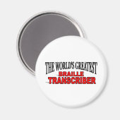 Aimant Le plus grand transcripteur en braille du monde (Recto/Verso)