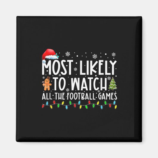 Aimant Le Plus Probable À Regarder Tous Les Jeux De Footb (Devant)