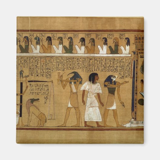 Aimant Le poids du coeur contre la plume de Maat (Devant)