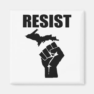 Aimant Le poing du Michigan RÉSISTENT