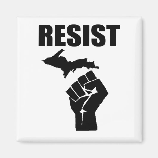 Aimant Le poing du Michigan RÉSISTENT (Devant)