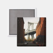 Aimant Le Pont De Manhattan, Vue Rue (Recto/Verso)