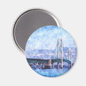 Aimant Le pont Mackinac (Recto/Verso)