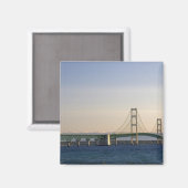 Aimant Le pont Mackinac qui enjambe le détroit de 3 (Recto/Verso)