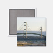 Aimant Le pont Mackinac qui enjambe le détroit de 4 (Recto/Verso)