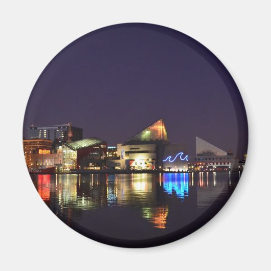Aimant Le port intérieur de Baltimore à la nuit (Devant)