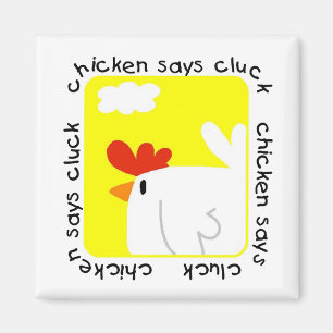 Aimant Le poulet indique des T-shirts et des cadeaux de g
