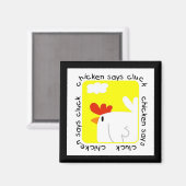 Aimant Le poulet indique des T-shirts et des cadeaux de g (Recto/Verso)