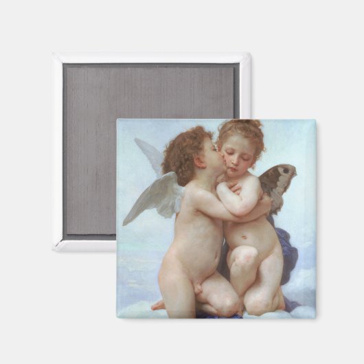 Aimant Le premier baiser, Amor et Psyche, Bouguereau (Recto/Verso)