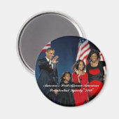 Aimant Le premier président afro-américain de l'Amérique. (Recto/Verso)