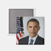 Aimant Le président Barack Obama, 1er mandat Portrait Off (Recto/Verso)