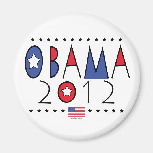 Aimant Le président Barack Obama 2012 (Devant)