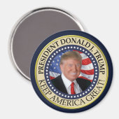 Aimant Le président Donald Trump 2020 garde l'Amérique gr (Recto/Verso)