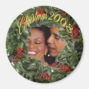 Aimant Le Président Obama et souvenir 2008 de Noël de