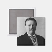 Aimant Le président Theodore Roosevelt Portrait (Recto/Verso)