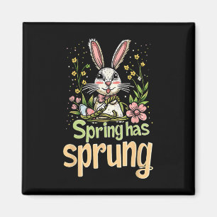 Aimant Le Printemps A Sprung Vacances Pâques Drôle Graphi