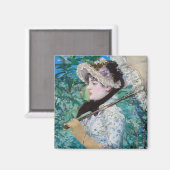 Aimant Le Printemps Manet Impressionniste Peinture d'Art (Recto/Verso)