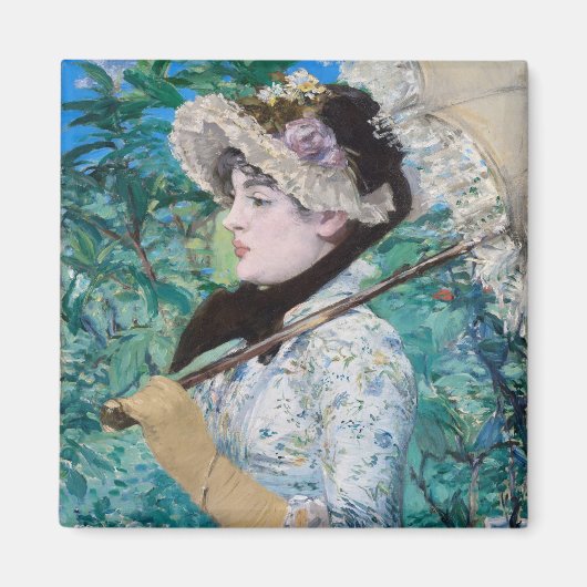 Aimant Le Printemps Manet Impressionniste Peinture d'Art (Devant)