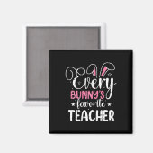 Aimant Le professeur préféré de tous les lapins Pâques dr (Recto/Verso)