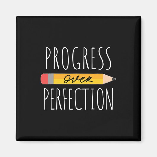 Aimant Le progrès motivationnel sur la perfection retour (Devant)