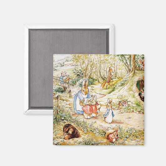 Aimant Le quartier de Peter Rabbit par Beatrix Potter (Recto/Verso)