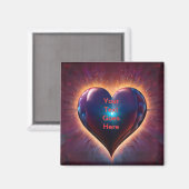 Aimant "Le rayon d'amour : vous illuminez mon coeur" Frig (Recto/Verso)