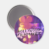 Aimant Le réalisateur moderne de Retro Hollywood en rose (Recto/Verso)