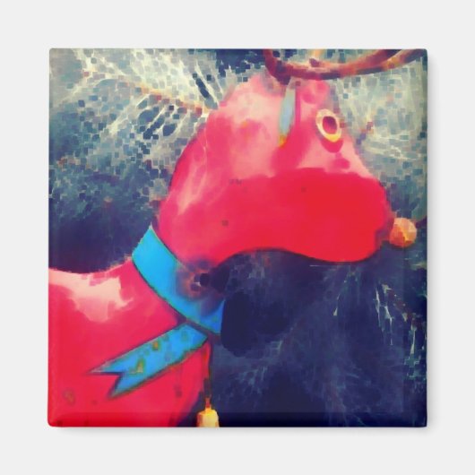 Aimant Le renne rouge (Devant)