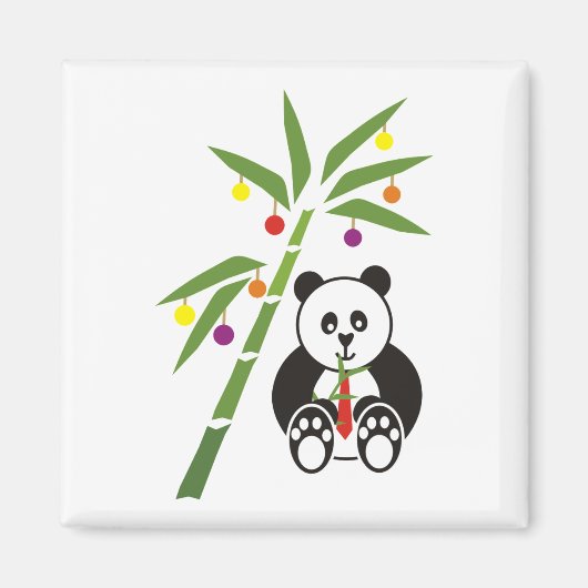 Aimant Le repas de Noël de Panda (Devant)