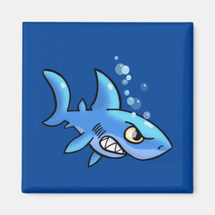 Aimant Le requin caricaturé aux dents cramponnées