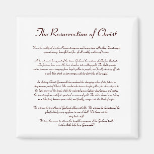 Aimant Le Resurection de l'aimant du Christ - texte