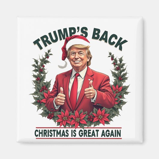 Aimant Le retour de Noël de Trump à Père Noël (Devant)