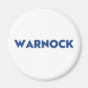 Aimant Le Révérend Warnock Georgia Le Sénat bleu blanc