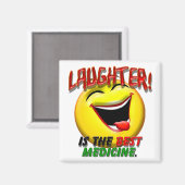 Aimant Le rire est le meilleur remède (Recto/Verso)