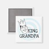Aimant Le Roi Grandpa T-shirts et cadeaux (Recto/Verso)