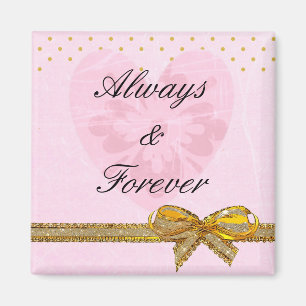 Aimant Le rose "toujours et pour toujours" se boutonnent