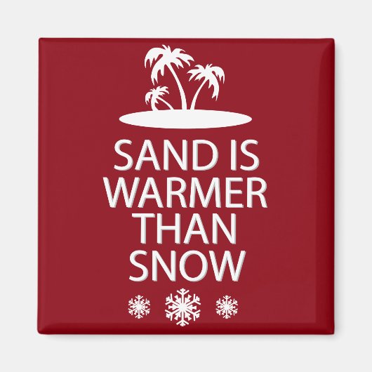 Aimant Le sable est plus chaud que la neige (Devant)