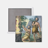 Aimant Le Sacrifice de Caïn et d'Abel, à partir d'un tira (Recto/Verso)