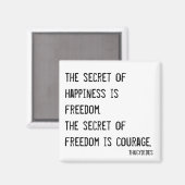 Aimant Le secret du bonheur est l'aimant de la liberté (Recto/Verso)