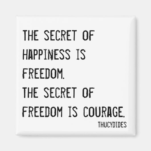 Aimant Le secret du bonheur est l'aimant de la liberté (Devant)