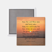 Aimant Le Seigneur vous bénisse coucher de soleil (Recto/Verso)