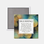 Aimant LE SEIGNEUR VOUS BLESSE Numéros 6:24-26 BLEU Chris (Recto/Verso)