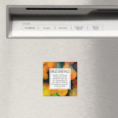 Aimant LE SEIGNEUR VOUS BLESSE Numéros 6:24-26 ORANGE (In Situ (Lave-vaisselle))