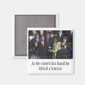 Aimant Le serment d'Obama, comme il rose sa main il... -  (Recto/Verso)