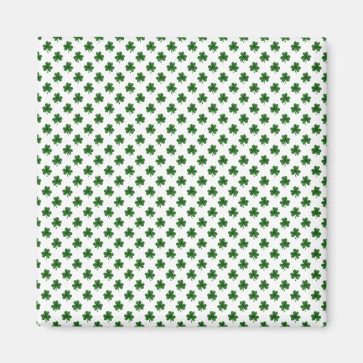 Aimant Le Shamrock vert à 2 tons sur le trèfle blanc St.P (Devant)