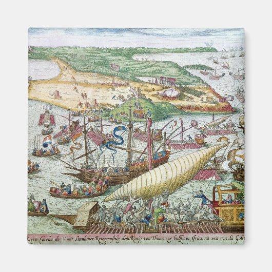 Aimant Le siège de Tunis ou La Goulette par Charles V (Devant)