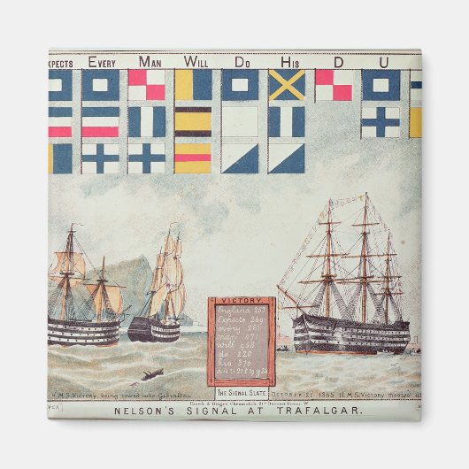 Aimant Le signal de Nelson à Trafalgar (Devant)