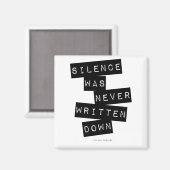 Aimant Le silence n'a jamais été écrivé... (Recto/Verso)