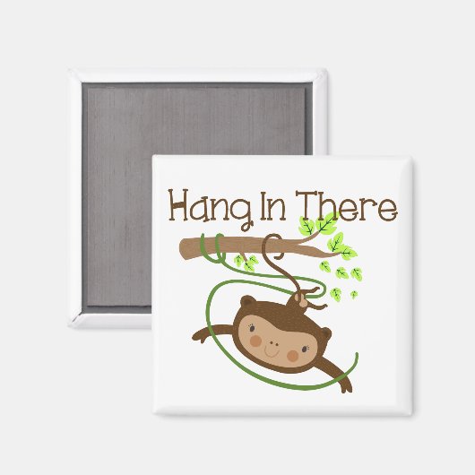 Aimant Le singe accroche là (Recto/Verso)